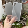 Combo 2 Ốp Lưng Trong Nhám Siêu Mỏng Unibody Cho iPhone X, XS, XS MAX