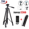 Gậy Tripod 3 Chân 3366 Cho Máy Ảnh, Điện Thoại Vật Liệu Hợp Kim Cao Cấp