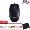 Combo Chuột Logitech B100 Chính Hãng Tặng Kèm Lót Chuột Cao Cấp