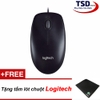 Combo Chuột Logitech B100 Chính Hãng Tặng Kèm Lót Chuột Cao Cấp