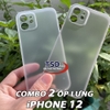 Combo 2 Ốp Lưng Trong Nhám Unibody Siêu Mỏng Cho iPhone 12