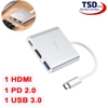 Hub Chuyển Type C Ra USB 3.0 , HDMI & PD 2.0 Hoco HB14 Chính Hãng