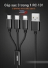 Cáp 3 Đầu Remax RC-131TH Chính Hãng ( Lightning - Micro USB - Type C )