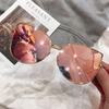Mắt kính mát nam nữ thời trang cao cấp Dior màu hồng viền vàng siêu hot 012 (Italy) - KMTT012