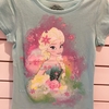 Áo thun tay ngắn trẻ em hình công chúa Anna Elsa (Frozen) màu xanh biển size XS cho bé gái 5 tuổi - ATTWFZXN5T