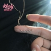 Dây chuyền, vòng đeo cổ nữ thời trang dây nhuyễn xi vàng mặt hình răng cưa đính đầy hột lấp lánh siêu xinh - 260DCRCV-110