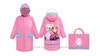 Áo mưa vải dù cao cấp hình công chúa Frozen Elsa và Anna màu hồng cho bé gái còn size S - 140P4NDF18006Q - (Disney)