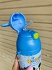 Bình nước giữ nhiệt 2 nắp hình chuột Mickey màu xanh viền silicon cho trẻ em, các bé, học sinh - (500ml) - WD-3430MK