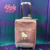 Vali kéo du lịch trẻ em 20'' hình mèo Hello Kitty nhũ kim tuyến màu hồng siêu đáng yêu dành cho bé gái (dính chút lỗi nhẹ SALE)  - VLKKTKT (36x21x51cm)