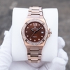 ĐỒNG HỒ CẶP ĐÔI OBLVLO AW-D-N SWISS QUARTZ MÀU NÂU ĐÍNH ĐÁ SANG TRỌNG