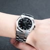 ĐỒNG HỒ CẶP ĐÔI OBLVLO AW-D SWISS QUARTZ CHÍNH HÃNG MÀU ĐEN LỊCH LÃM