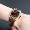 ĐỒNG HỒ CẶP ĐÔI OBLVLO AW-D-N SWISS QUARTZ MÀU NÂU ĐÍNH ĐÁ SANG TRỌNG
