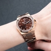 ĐỒNG HỒ CẶP ĐÔI OBLVLO AW-D-N SWISS QUARTZ MÀU NÂU ĐÍNH ĐÁ SANG TRỌNG