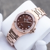 ĐỒNG HỒ CẶP ĐÔI OBLVLO AW-D-N SWISS QUARTZ MÀU NÂU ĐÍNH ĐÁ SANG TRỌNG