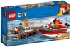 Đồ chơi LEGO City 60213 - Thuyền Cứu Hỏa (LEGO 60213 Dock Side Fire)