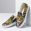 VANS BEAUTY SKULL CLASSIC SLIP-ON BLACK TRUE WHITE
