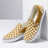 VANS CHECKERBOARD CLASSIC SLIP-ON GOLDEN BROWN TRUE WHITE