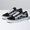 VANS WIREFRAME SKULLS OLD SKOOL BLACK TRUE WHITE