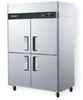 TURBO AIR - SOLID UPRIGHT FREEZERS(TOP MOUNT) K SERIES 4 Solid Half-Doors Top Mount Freezer