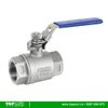 Van bi 2 thân inox 304 nối ren tay gạt