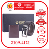 Bóp & Dây nịt nam Huy Hoàng da bò màu nâu HD2109-HD4121