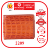 Bóp nam da cá sấu gai đuôi màu vàng bò HD2209