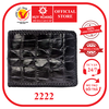 Bóp nam da cá sấu đan viền màu đen HD2222