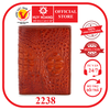 Bóp nam da cá sấu nguyên con kiểu đứng màu vàng bò HD2238