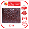 Bóp nam da cá sấu ngăn sau màu nâu đỏ HD2245