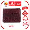 Bóp nam Huy Hoàng da cá sấu ngăn sau màu đỏ đô HD2267