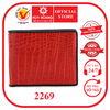 Bóp nam Huy Hoàng da cá sấu da bụng màu đỏ HD2269