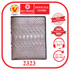 Bóp nam Huy Hoàng da trăn kiểu đứng màu hồng nhạt HD2323