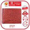 Bóp nam Huy Hoàng da cá sấu 2 mặt da màu nâu đỏ HD2727