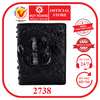 Bóp nam da cá sấu gù đầu kiểu đứng màu đen HD2738