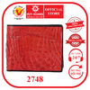Ví nam Huy Hoàng da cá sấu ngăn sau màu đỏ HD2748