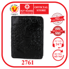 Bóp nam da cá sấu nguyên con đan viền kiểu đứng màu đen HD2761
