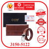 Ví nữ & Thắt lưng nữ da bò màu nâu HD3150-HD5122