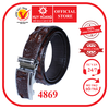 Dây nịt nam da cá sấu gai vip 4P màu nâu đất HD4869