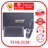 Thắt lưng & Ví nữ Huy Hoàng da bò màu đen HD5110-HD3120