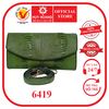 Túi đeo da đà điểu da chân màu xanh rêu HD6419