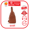 Túi đeo trước nam da đà điểu màu vàng bòHD6445