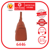Túi đeo trước nam da đà điểu màu nâu đỏ HD6446