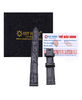 Dây đồng hồ Huy Hoàng da cá sấu size 12, 14 màu đen HD8226