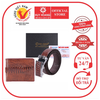 Bóp & Dây nịt nam da đà điểu da chân màu nâu đỏ HD2404-HD4404
