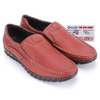Giày mọi Huy Hoàng da bò xỏ chân màu nâu đỏ HD7707