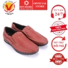 Giày mọi Huy Hoàng da bò xỏ chân màu nâu đỏ HD7707