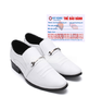 Giày nam Huy Hoàng da bò màu trắng HD7135