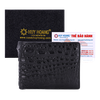 Bóp nam da cá sấu da bụng màu đen HD2201