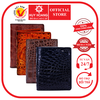 Bóp nam da cá sấu kiểu đứng màu đen, nâu đỏ, vàng bò, nâu đất HD2228-29-30-48