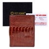Ví nam da đà điểu nhiều loại màu nâu đỏ HD2404-07-09-11-22-24-28-37